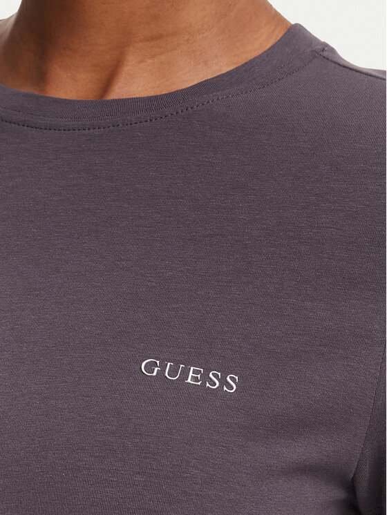 Guess Guess T-Shirt V6RI07 J1314 Brązowy ciemny Regular Fit
