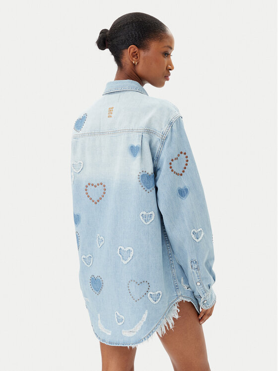 One Teaspoon One Teaspoon Džinsa krekls Everyday Studded 26714 Zils Relaxed Fit