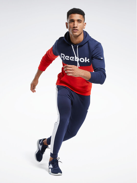 Reebok Μπλούζα Training Essentials Logo Hoodie FU3114 Μπλε • Modivo.gr
