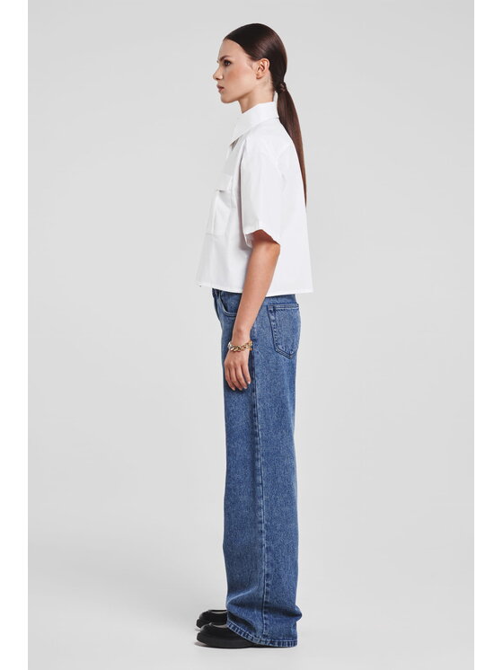 BENU BENU Jeansy BLUE Modrá Straight Leg