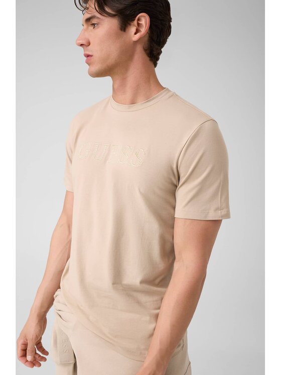 Guess Guess T-Shirt 183088 Béžová Classic Fit