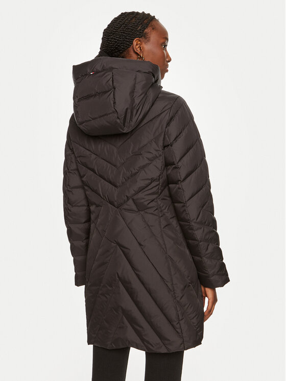 Tommy Hilfiger Tommy Hilfiger Geacă din puf Chevron WW0WW42622 Negru Regular Fit