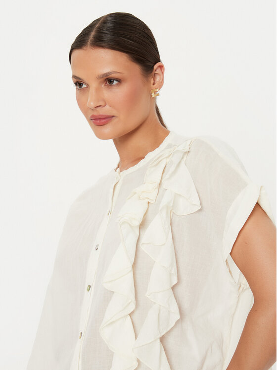 ViCOLO ViCOLO Bluse TB2815 Écru Regular Fit