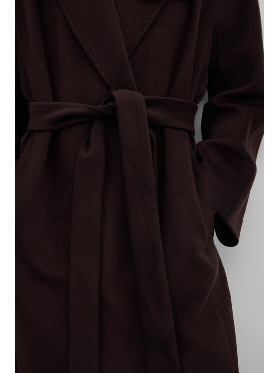 Estro Estro Cappotto di lana ER00117064 Marrone Loose Fit