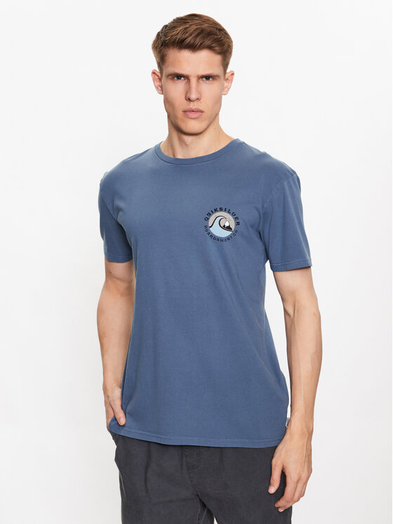 Quiksilver T-Shirt Qs Fit EQYZT07258 Bubble Regular Stamp Blau