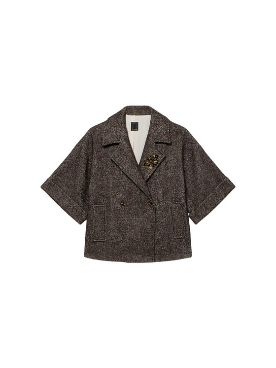 Oltre Oltre Płaszcz zimowy 8011J000251N0Z2 Brązowy Baggy Fit