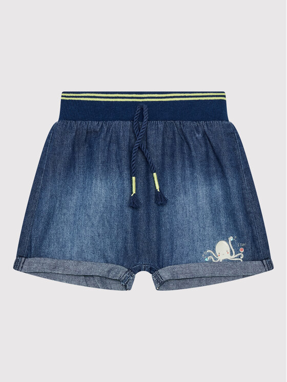 United Colors Of Benetton Pantaloni scurți de blugi 4DHJA9004 Albastru Regular Fit