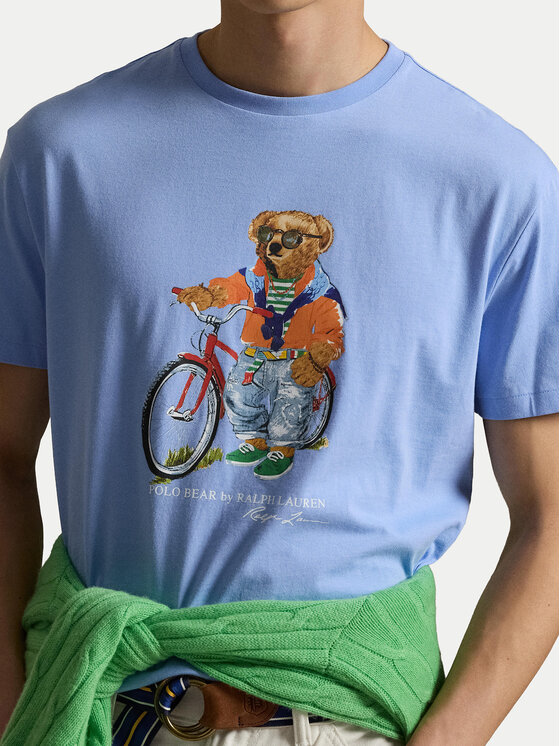 Polo Ralph Lauren Polo Ralph Lauren T-Shirt 710B16612001 Niebieski Regular Fit