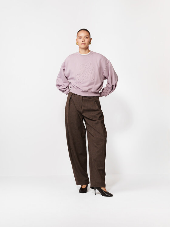La Mania La Mania Felpa CREMA Viola Basic Fit