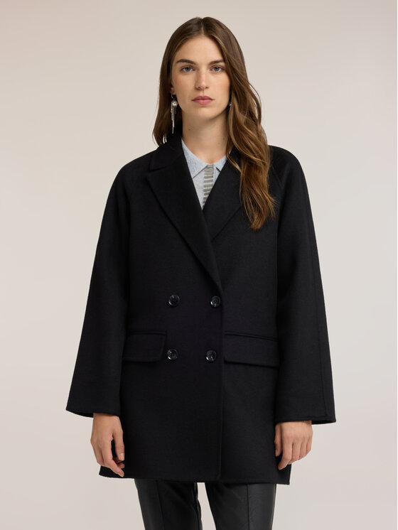 Motivi Motivi Cappotto invernale 0011W100139N033 Nero Over Fit