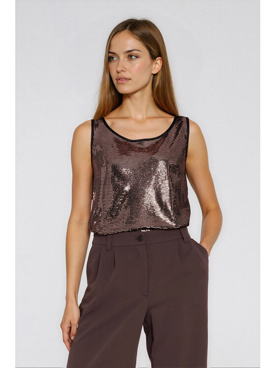 NIFE NIFE Halenka B219 Měděná Regular Fit