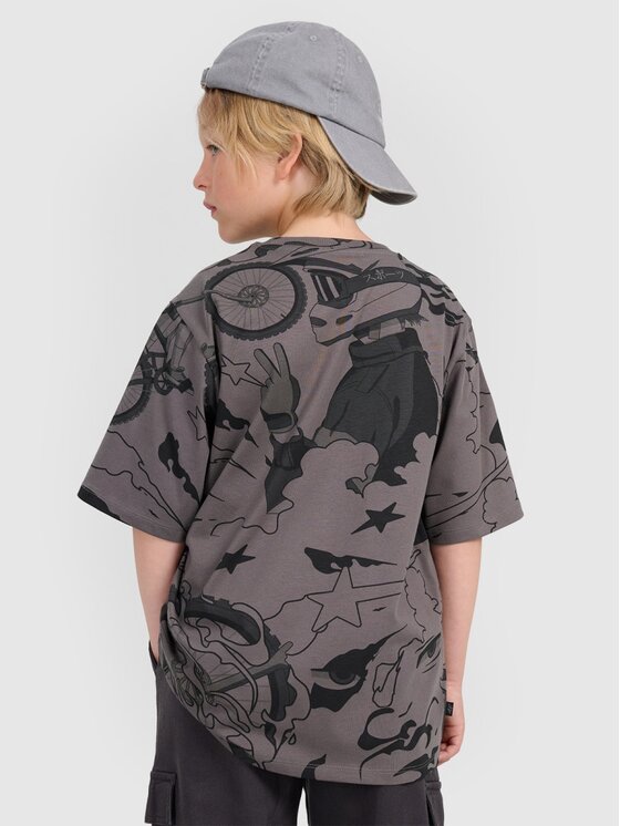 4F 4F T-Shirt 4FJRAW25TTSHM3063-90A Kolorowy Oversize