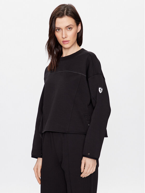 Puma Puma Majica dugih rukava Ferrari Style 538336 Crna Loose Fit