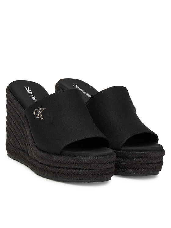 Calvin Klein Jeans Calvin Klein Jeans Espadrilles Wedge Rope Slide Mg YW0YW01699 Schwarz