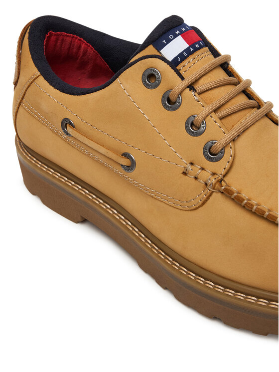 Tommy Jeans Tommy Jeans Īsi apavi Archive '01 Boat Shoe EM0EM01703 Dzeltens