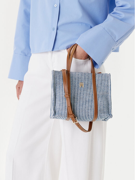 Tommy Hilfiger Tommy Hilfiger Torbica Th Premium Beach Le Mini Tote AW0AW17208 Plava