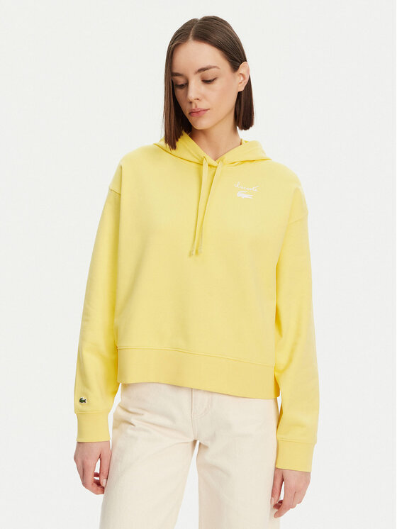 Lacoste Mikina SF2649 Žltá Relaxed Fit