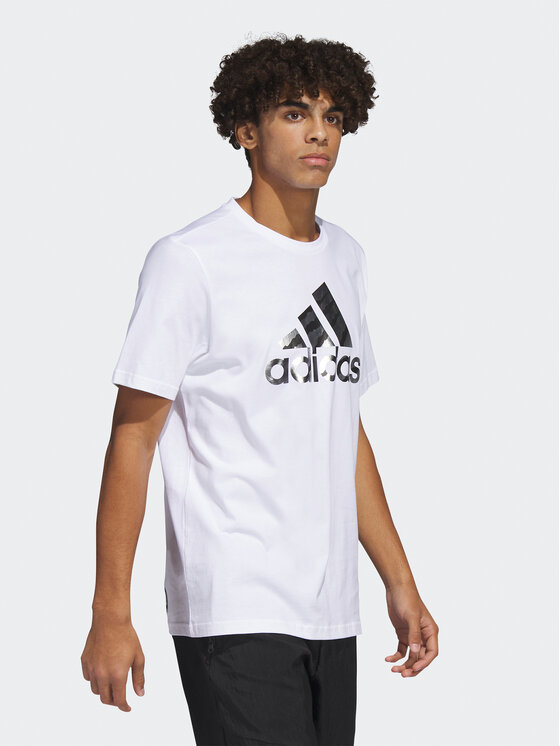adidas T-särk Power Logo Foil T-Shirt H54658 Valge Regular Fit | Modivo.ee