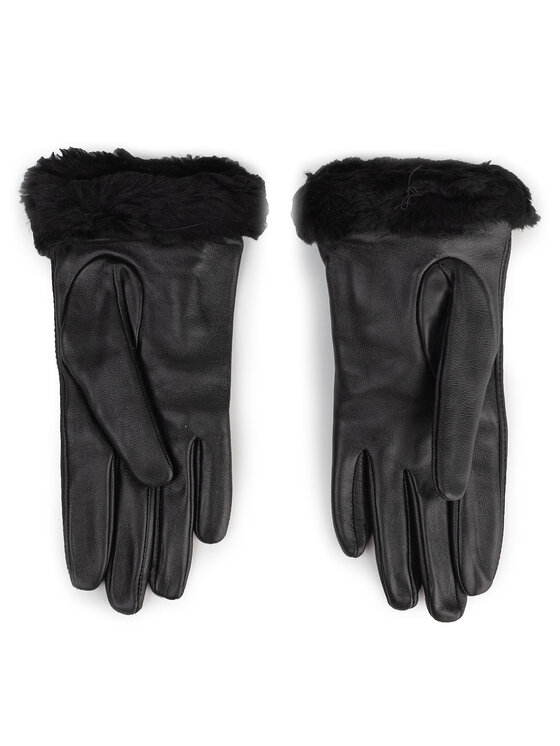 Ugg Дамски ръкавици W Classic Leather Logo Glove 19034 Черен | Modivo.bg