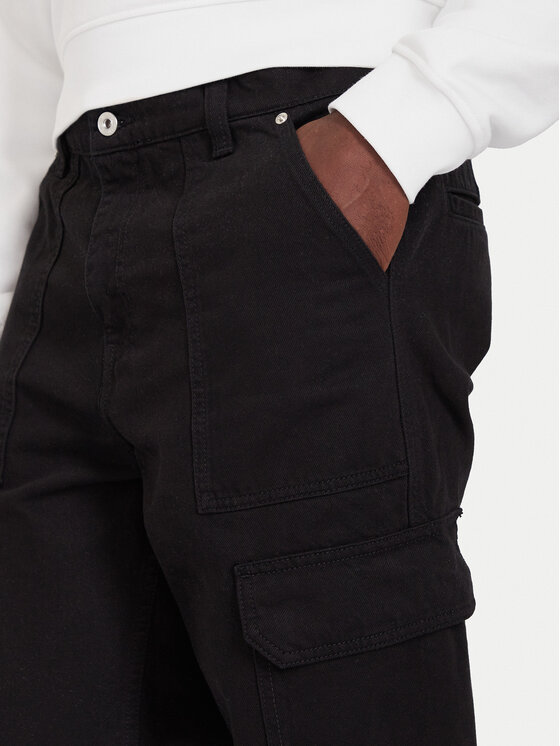 Karl Lagerfeld Jeans Karl Lagerfeld Jeans Hlače iz tkanine A4M10100 Črna Regular Fit