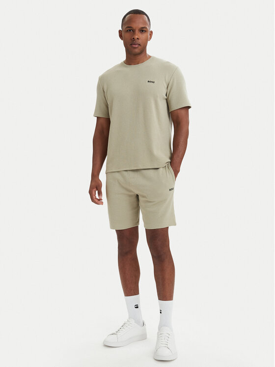 BOSS BOSS Тишърт Waffle 50535891 Светлозелен Regular Fit