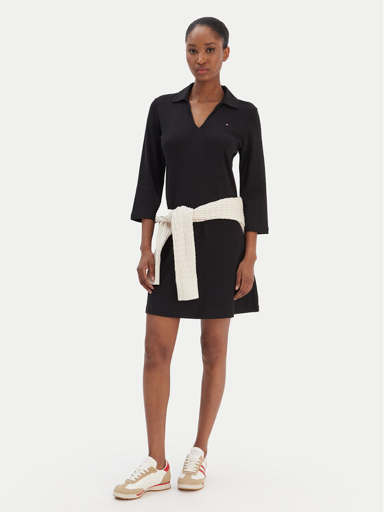 Tommy Hilfiger Tommy Hilfiger Ежедневна рокля Modern Cody WW0WW47868 Черен Regular Fit