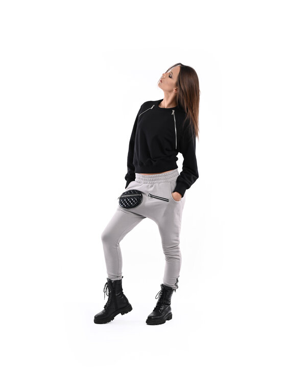 MANDRAGORA MANDRAGORA Pantaloni da tuta wężymord Grigio Baggy Fit