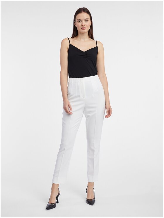 Orsay Orsay Spodnie damskie 353145001000__36 Biały Regular Fit