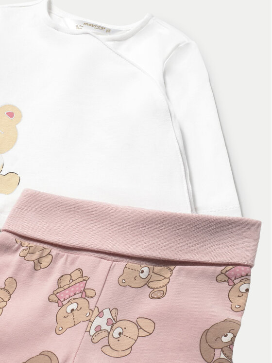 Mayoral Mayoral Felső és rugdalozó nadrág szett 1588 Rózsaszín Regular Fit