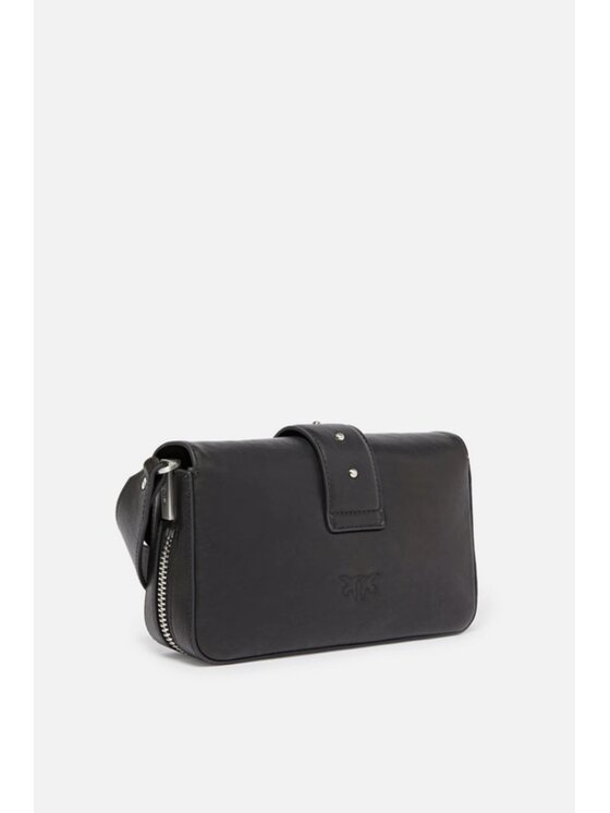 PINKO PINKO Дамска чанта Love One Slouchy Zip Mini Черен