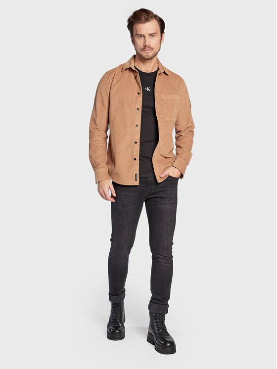 Calvin Klein Jeans Calvin Klein Jeans Тишърт Monogram J30J322466 Черен Regular Fit