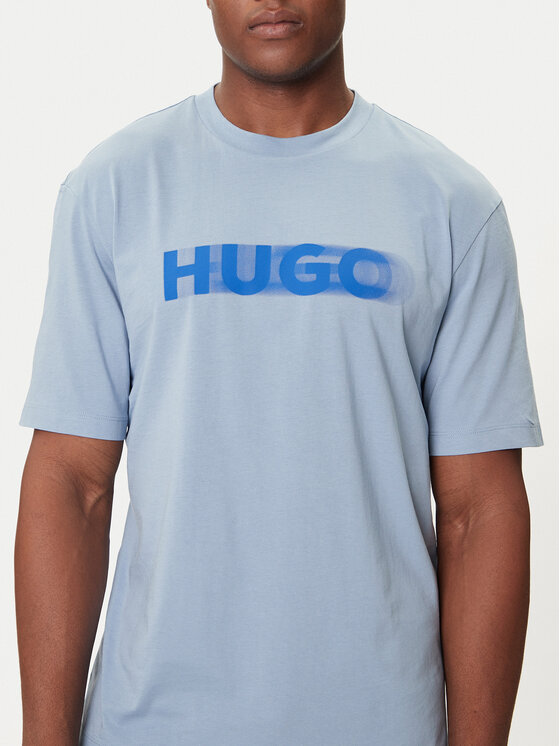 HUGO HUGO T-Shirt Nalax 50543493 Błękitny Regular Fit