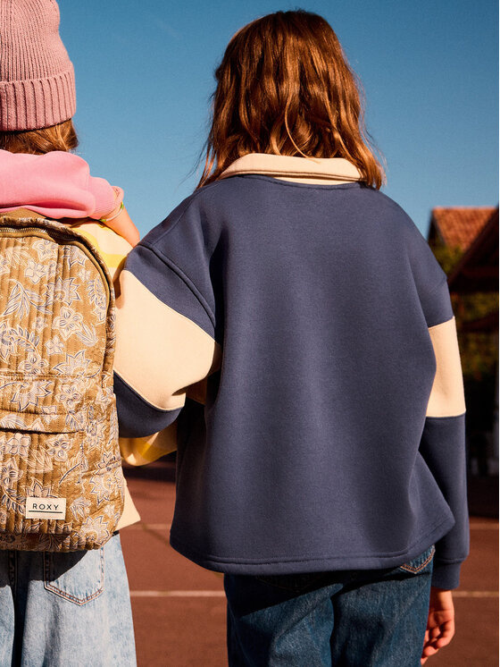 Roxy Roxy Sweatshirt Iconic Waves ERGFT04025 Blau Boxy Fit
