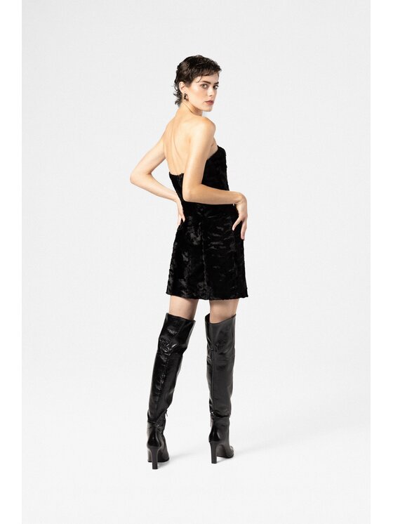 LE POSSÉ LE POSSÉ Φόρεμα κοκτέιλ SKZFT Μαύρο Slim Fit