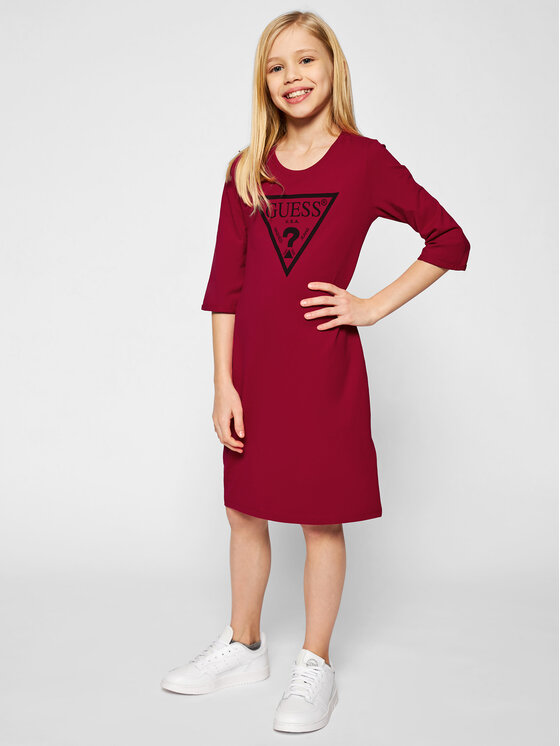 Guess Vestito Da Giorno J93k51 K82f0 Rosa Regular Fit Modivo It