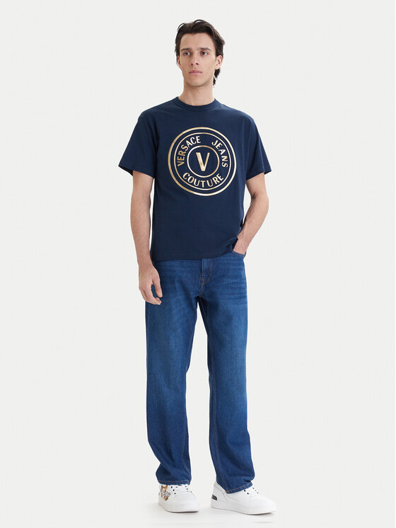 Versace Jeans Couture Versace Jeans Couture T-Shirt 80GAHT02 CJ00T Σκούρο μπλε Regular Fit