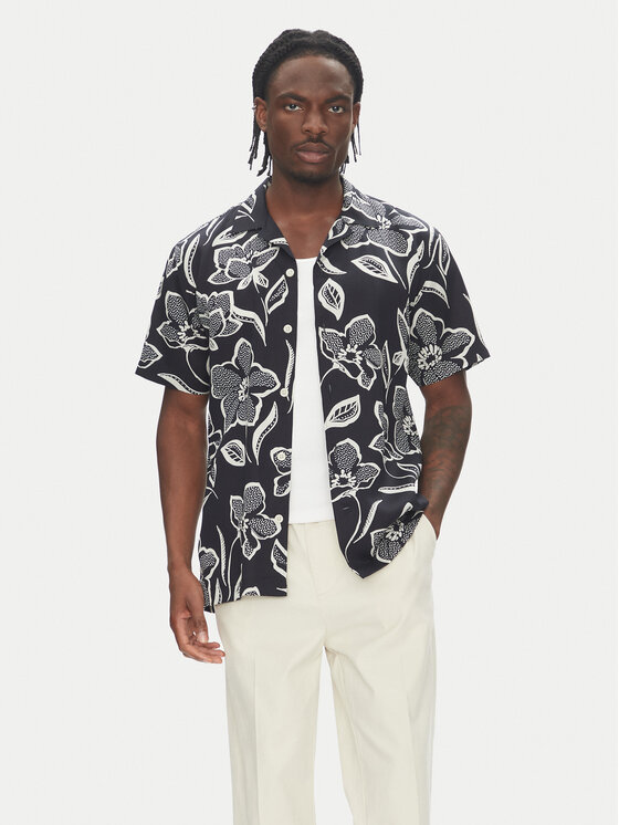 Lindbergh Lindbergh Košeľa 30-203707 Čierna Regular Fit
