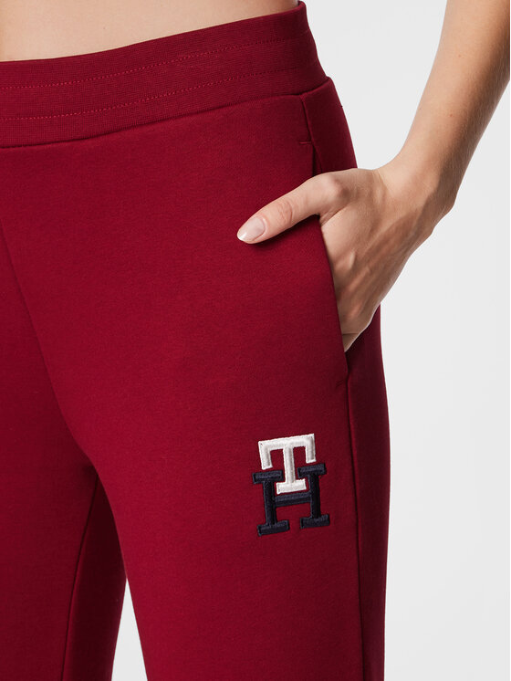 Tommy Hilfiger Tommy Hilfiger Jogginghose Monogram WW0WW37435 Dunkelrot Regular Fit