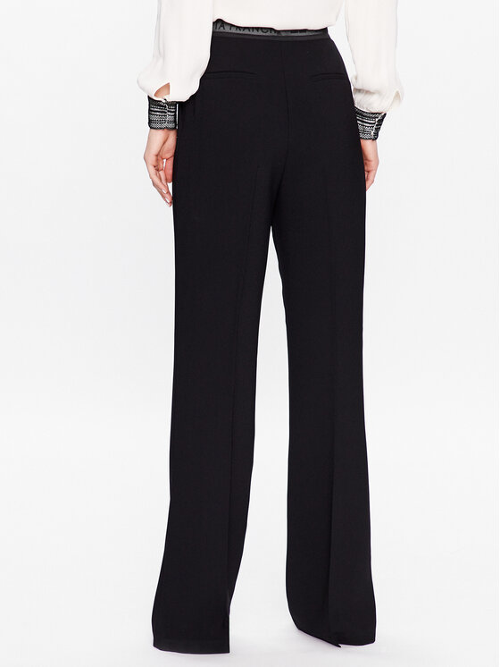 Pantaloni di tessuto PA-072-32E2-V280 Nero Regular...