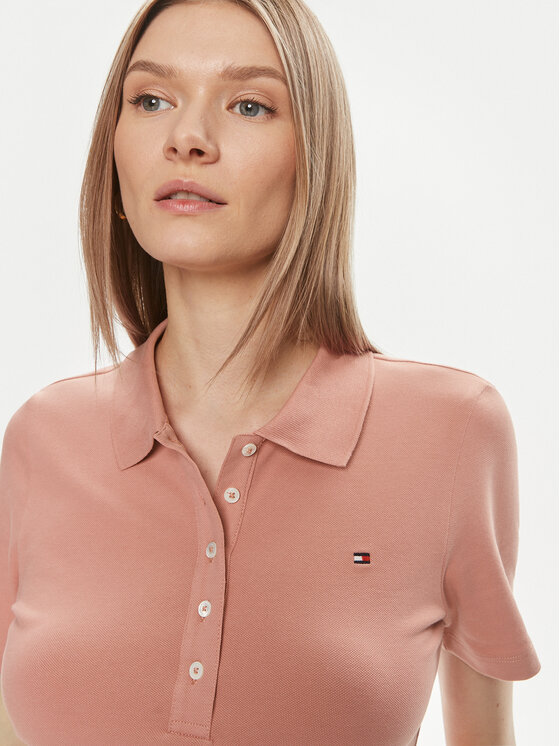 Tommy Hilfiger Tommy Hilfiger Поло 1985 WW0WW37823 Рожевий Slim Fit