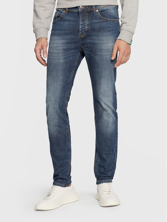 United Colors Of Benetton United Colors Of Benetton Jeans hlače 4GZ757B98 Modra Skinny Fit