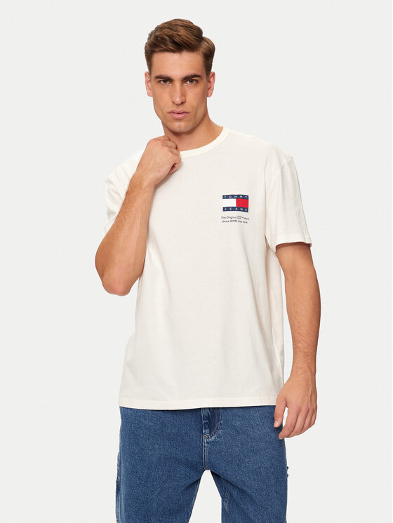 Tommy Jeans Tommy Jeans Marškinėliai Fun Novelty DM0DM19686 Écru Regular Fit