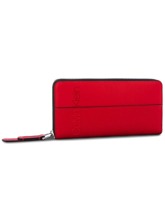 Calvin Klein Calvin Klein Velká dámská peněženka Dual Large Ziparound K60K604507 Červená