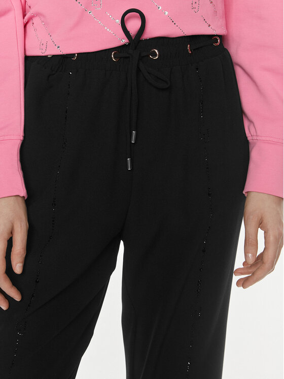 Liu Jo Sport Liu Jo Sport Bavlnené nohavice TA4261 TS423 Čierna Regular Fit