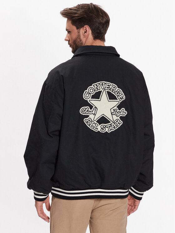 Converse Converse Demisezoninė striukė 10024619-A01 Juoda Regular Fit