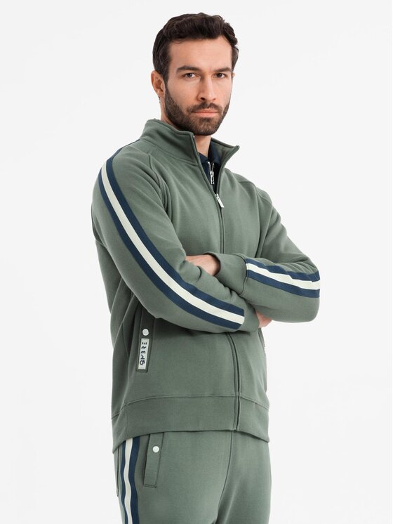Ombre Ombre Komplet dresowy Z114 Zielony Regular Fit