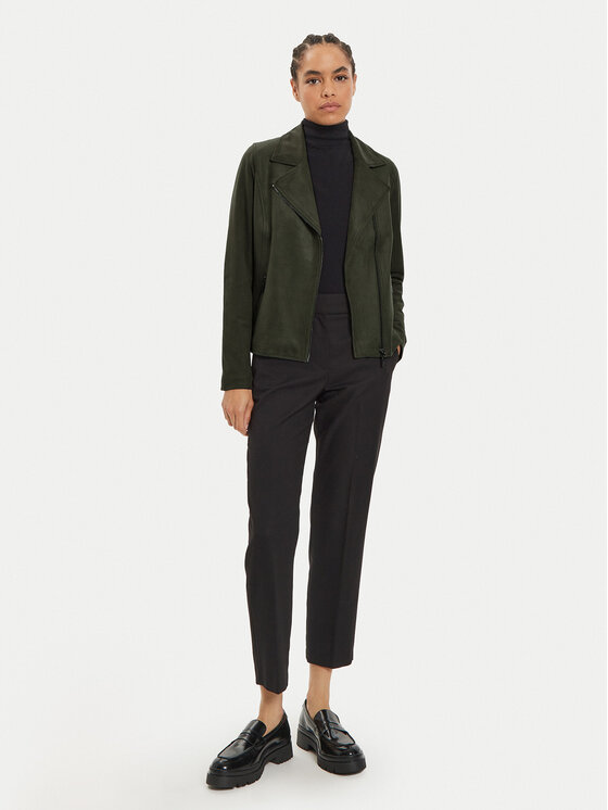 Olsen Olsen Bunda z imitace kůže 15001386 Zelená Regular Fit