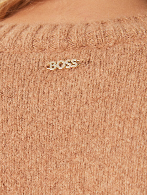 BOSS Boss Svetr Febisan 50478315 Hnědá Regular Fit