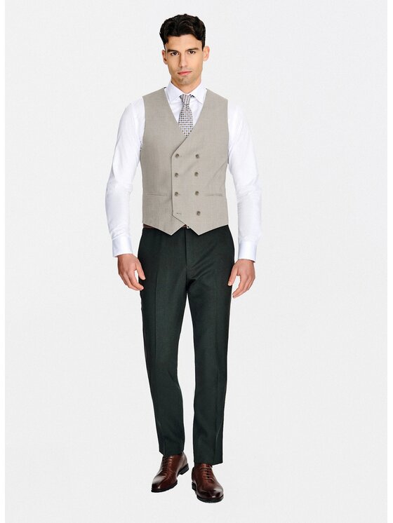 Pako Lorente Pako Lorente Kamizelka garniturowa P26SF-8X-009 Szary Slim Fit