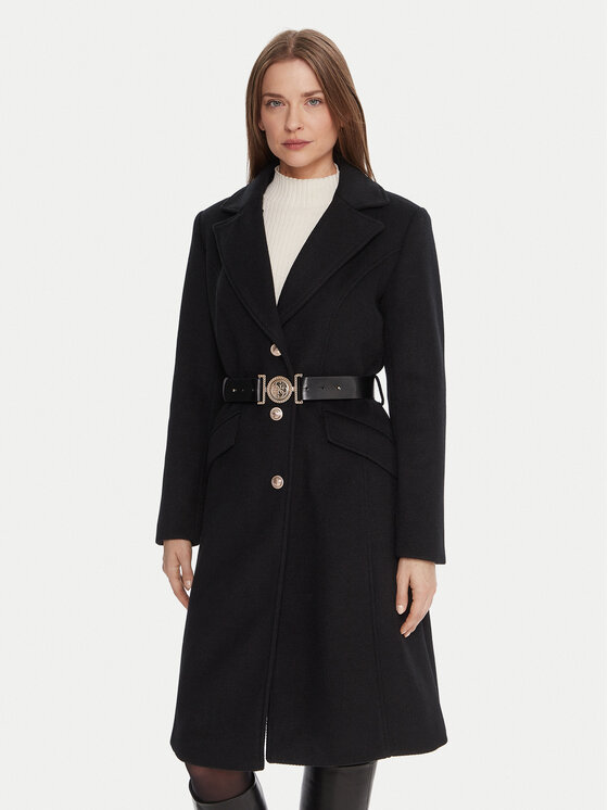 Guess Guess Płaszcz przejściowy W5BL25 W2672 Czarny Regular Fit